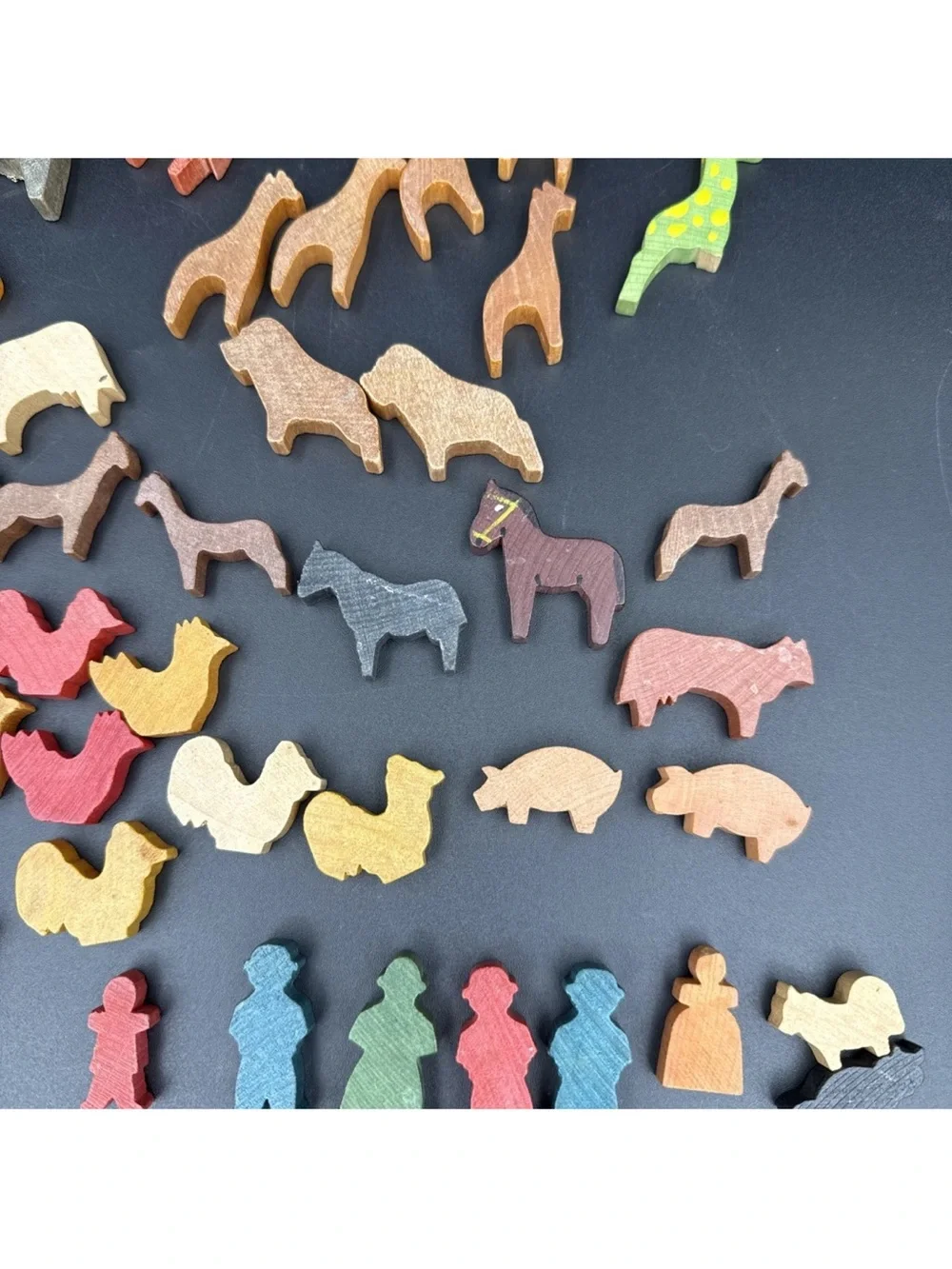 Assorted Wooden Animal & Vehicle Toy Set - Multicolor